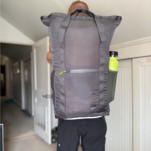 Lululemon Gray Roll-Top Backpack - Lightweight packable